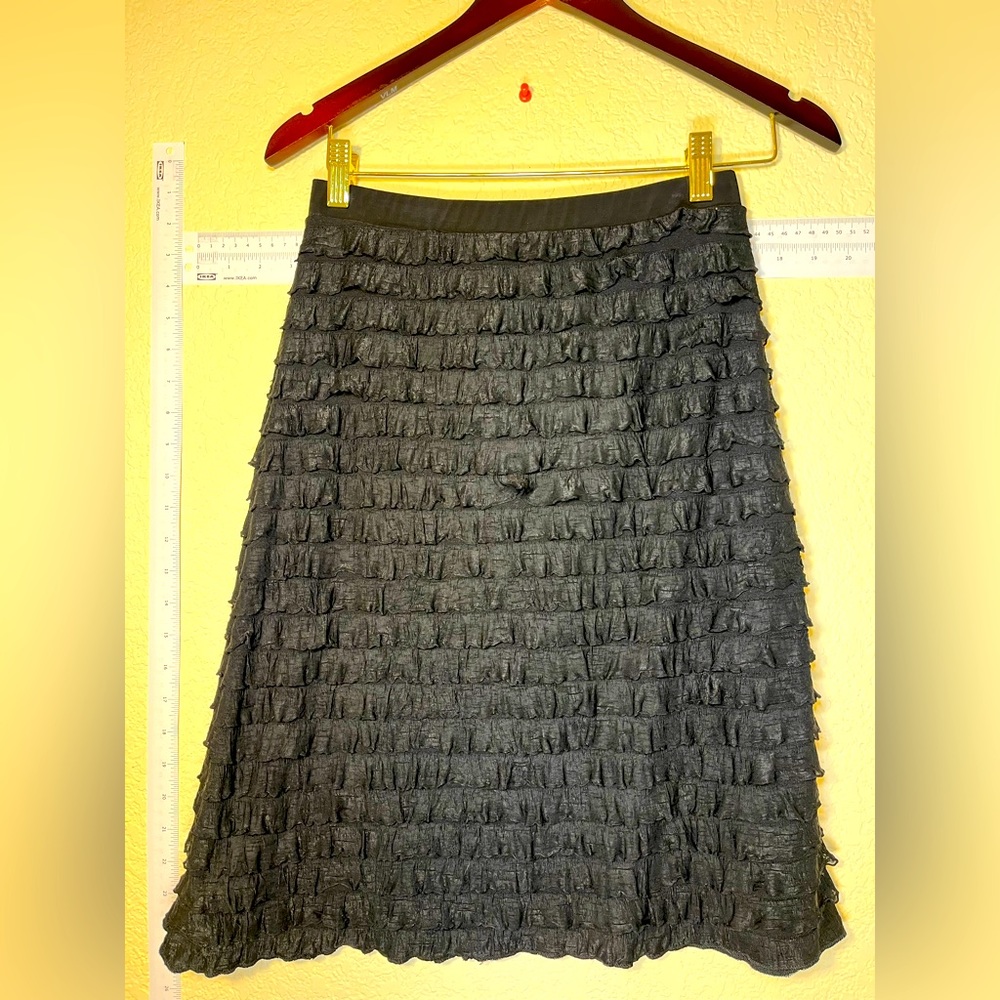 Janeric Women’s Skirt Black Tiered Ruffle size S
